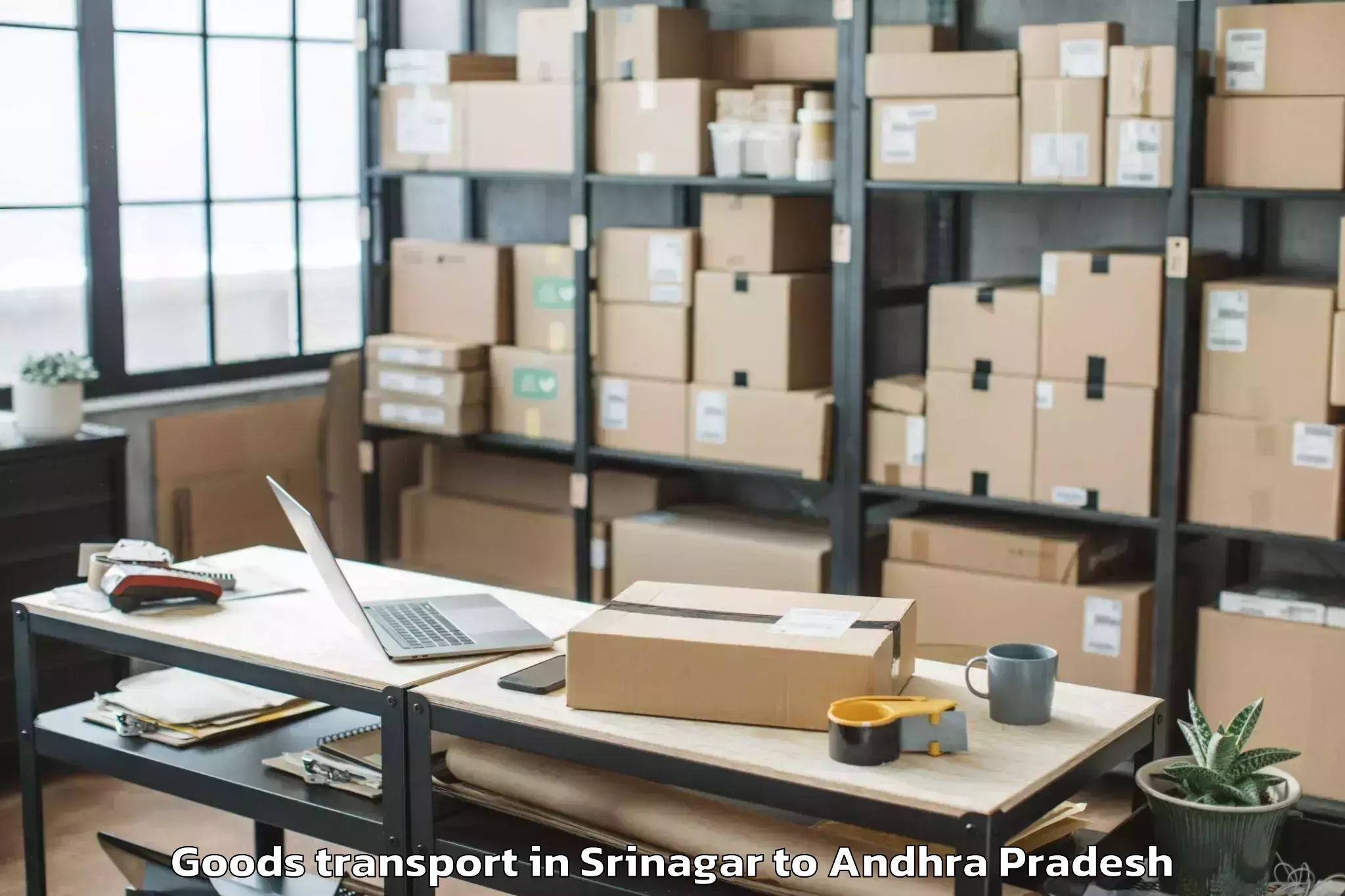 Reliable Srinagar to Amaravati Goods Transport